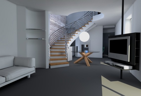 Render tridimensionale - Interior Design a Pavia